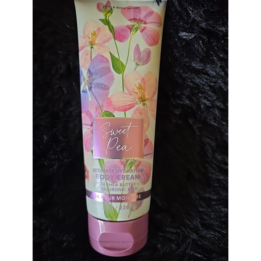 BATH & BODY WORKS SWEET PEA ULTIMATE HYDRATION BODY CREAM‎ 8 oz NEW